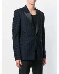 Мужской черный пиджак в вертикальную полоску от Unconditional