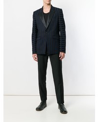 Мужской черный пиджак в вертикальную полоску от Unconditional