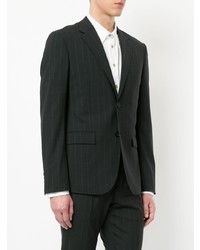 Мужской черный пиджак в вертикальную полоску от CK Calvin Klein