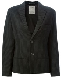 Женский черный пиджак в вертикальную полоску от Yohji Yamamoto