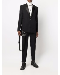Мужской черный пиджак в клетку от Givenchy