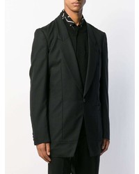 Мужской черный пиджак в клетку от Comme Des Garcons Homme Plus