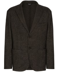Мужской черный пиджак в клетку от Dolce & Gabbana
