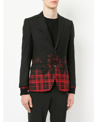 Мужской черный пиджак в клетку от Education From Youngmachines