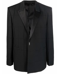 Мужской черный пиджак в клетку от Givenchy