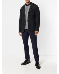 Мужской черный пиджак в мелкую клетку от Barena