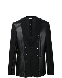 Мужской черный пиджак в стиле пэчворк от Comme Des Garcons Homme Plus