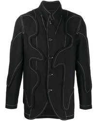 Мужской черный пиджак в стиле пэчворк от Comme Des Garcons SHIRT