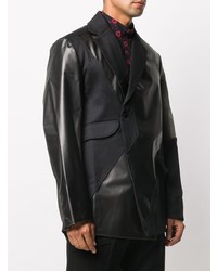 Мужской черный пиджак в стиле пэчворк от A-Cold-Wall*