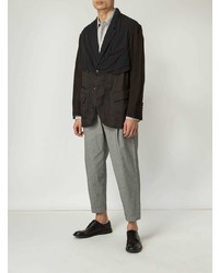 Мужской черный пиджак в стиле пэчворк от Ziggy Chen