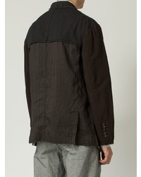 Мужской черный пиджак в стиле пэчворк от Ziggy Chen