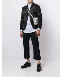 Мужской черный пиджак в стиле пэчворк от Junya Watanabe MAN