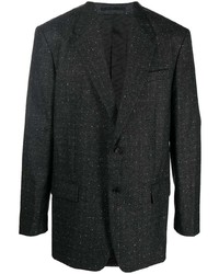 Мужской черный пиджак в шотландскую клетку от Versace