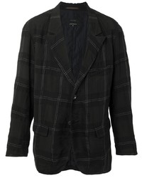 Мужской черный пиджак в шотландскую клетку от Ziggy Chen