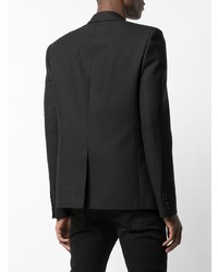 Мужской черный пиджак из бисера с вышивкой от Saint Laurent