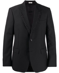 Мужской черный пиджак из бисера от Alexander McQueen