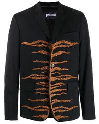 Мужской черный пиджак из бисера от Just Cavalli
