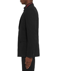 Мужской черный пиджак из жатого хлопка от Givenchy