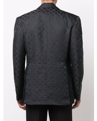 Мужской черный пиджак из парчи с принтом от Charles Jeffrey Loverboy