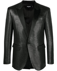 Мужской черный пиджак из парчи от DSQUARED2