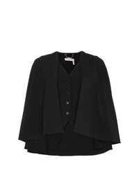 Черный пиджак-накидка от Chloé