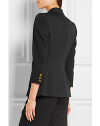 Женский черный пиджак с вышивкой от Alexander McQueen