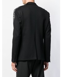 Мужской черный пиджак с вышивкой от Philipp Plein