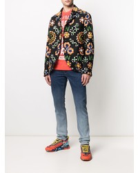 Мужской черный пиджак с вышивкой от Walter Van Beirendonck Pre-Owned