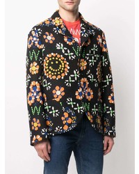Мужской черный пиджак с вышивкой от Walter Van Beirendonck Pre-Owned