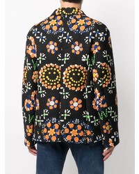 Мужской черный пиджак с вышивкой от Walter Van Beirendonck Pre-Owned