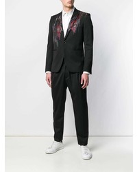 Мужской черный пиджак с вышивкой от Just Cavalli