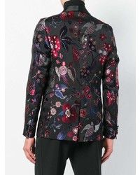 Мужской черный пиджак с вышивкой от Christian Pellizzari