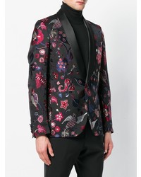 Мужской черный пиджак с вышивкой от Christian Pellizzari