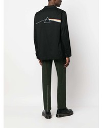 Мужской черный пиджак с вышивкой от Undercover