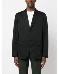 Мужской черный пиджак с вышивкой от Undercover