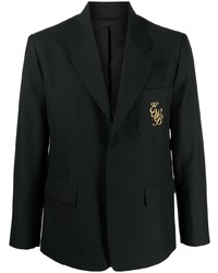 Мужской черный пиджак с вышивкой от Ernest W. Baker