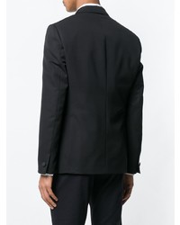 Мужской черный пиджак с вышивкой от Versace