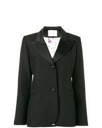 Женский черный пиджак с вышивкой от Racil