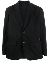Мужской черный пиджак с вышивкой от Undercover