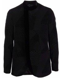 Мужской черный пиджак с геометрическим рисунком от Giorgio Armani