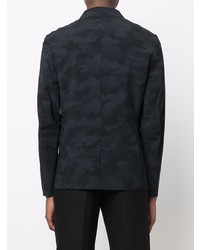 Мужской черный пиджак с камуфляжным принтом от Hydrogen