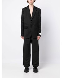 Мужской черный пиджак с камуфляжным принтом от Feng Chen Wang