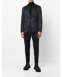 Мужской черный пиджак с камуфляжным принтом от Karl Lagerfeld