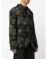 Мужской черный пиджак с камуфляжным принтом от Comme Des Garcons Homme Plus