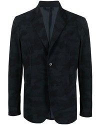 Мужской черный пиджак с камуфляжным принтом от Hydrogen