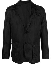 Мужской черный пиджак с камуфляжным принтом от Karl Lagerfeld