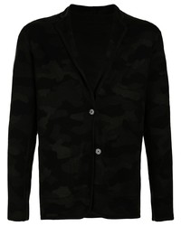 Мужской черный пиджак с камуфляжным принтом от Loveless