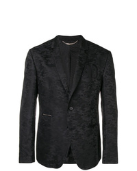 Мужской черный пиджак с камуфляжным принтом от Philipp Plein