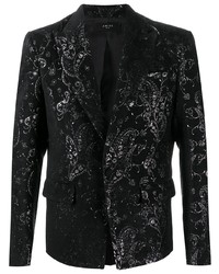 Мужской черный пиджак с "огурцами" от Amiri