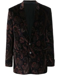 Мужской черный пиджак с "огурцами" от Etro